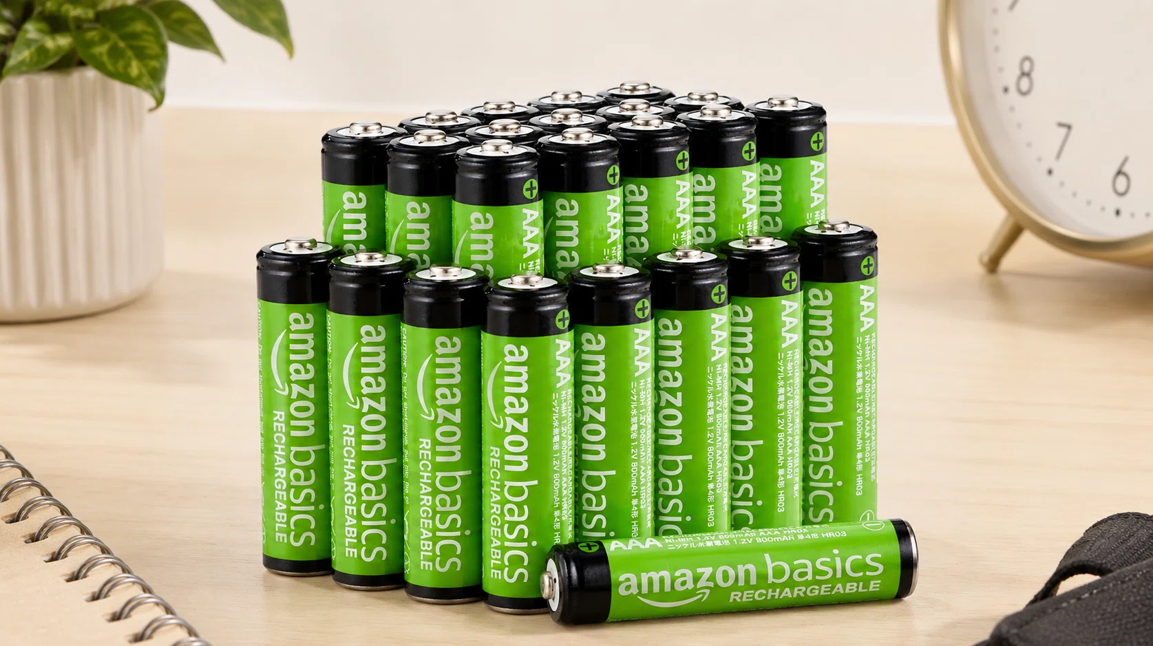 Adiós a las desechables: Pack x24 pilas recargables Amazon Basics AAA de 800 mAh por sólo 13,98€ (-21%)