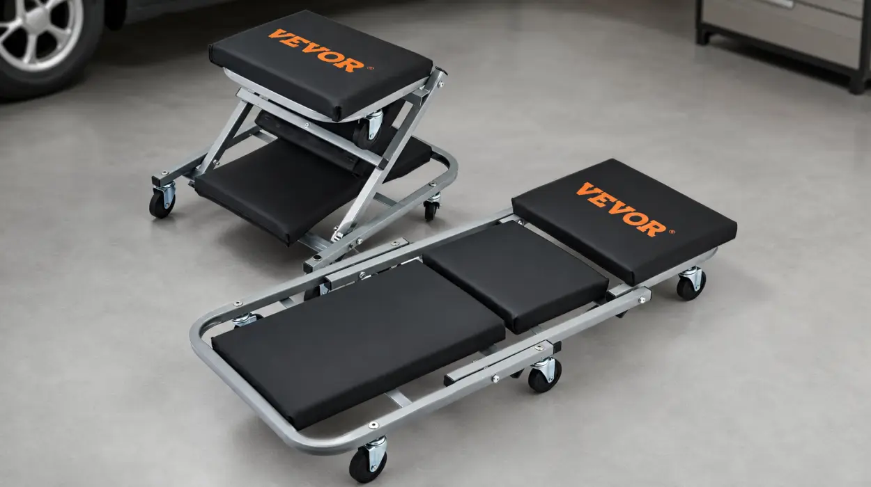 Carro taburete VEVOR para mantenimiento de garaje con 6 ruedas y capacidad de carga de 136 kg por sólo 35,90€ con envío gratis (-8%)