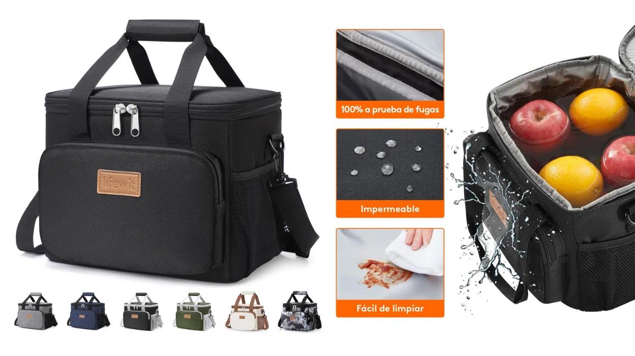 Alimentos frescos donde vayas con la bolsa térmica Lifewit de 9L alta capacidad por sólo 11,39€ (-5%)