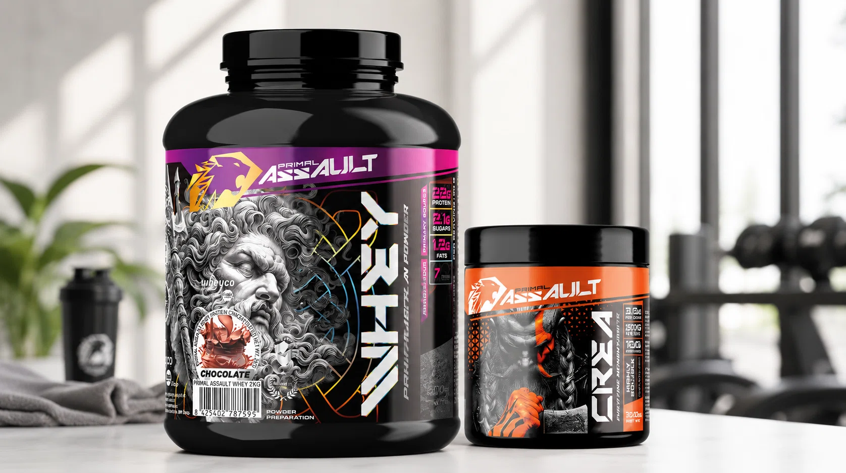 Pack de Proteína Primal Assault Whey 2 kg y Creatina 300 g sin sabor por sólo 30,40€ con cupón y envío gratis (-80%)