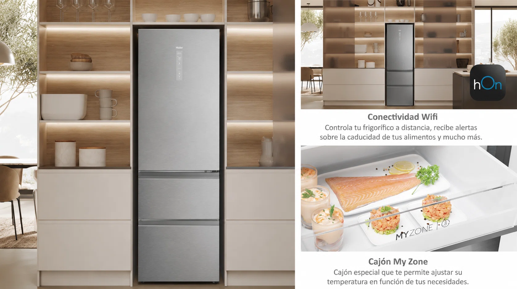Frigorífico Combi Haier 3D 60 Series 5 con cajones de acceso directo y motor Inverter por sólo 552,89€ con envío gratis (-31%)
