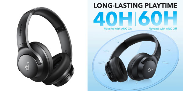 Chollo Auriculares Soundcore Q20i con cancelación de ruido activa por sólo 31,99€ con envío gratis (-36%) ¡Valoraciones TOP!