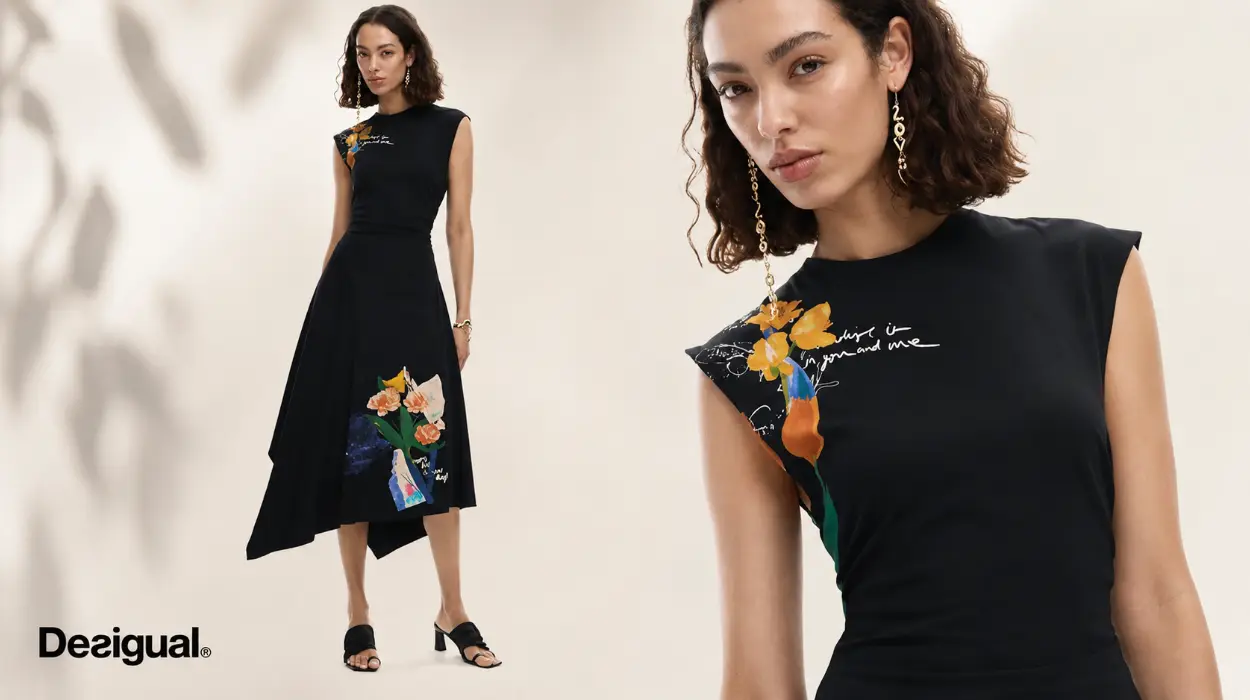 Verano a la moda con el vestido largo Desigual Leyter para mujer por sólo 47,97€ con envío gratis (-52%)