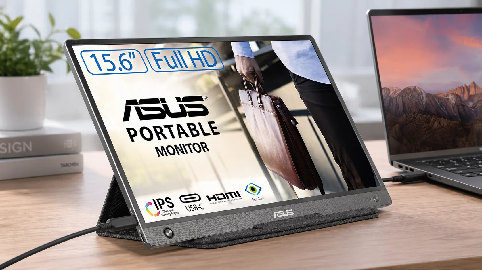 Monitor portátil ASUS MB16AH de 15.6″ FullHD con USB-C y Micro-HDMI por sólo 134,34€ con envío gratis (-44%)