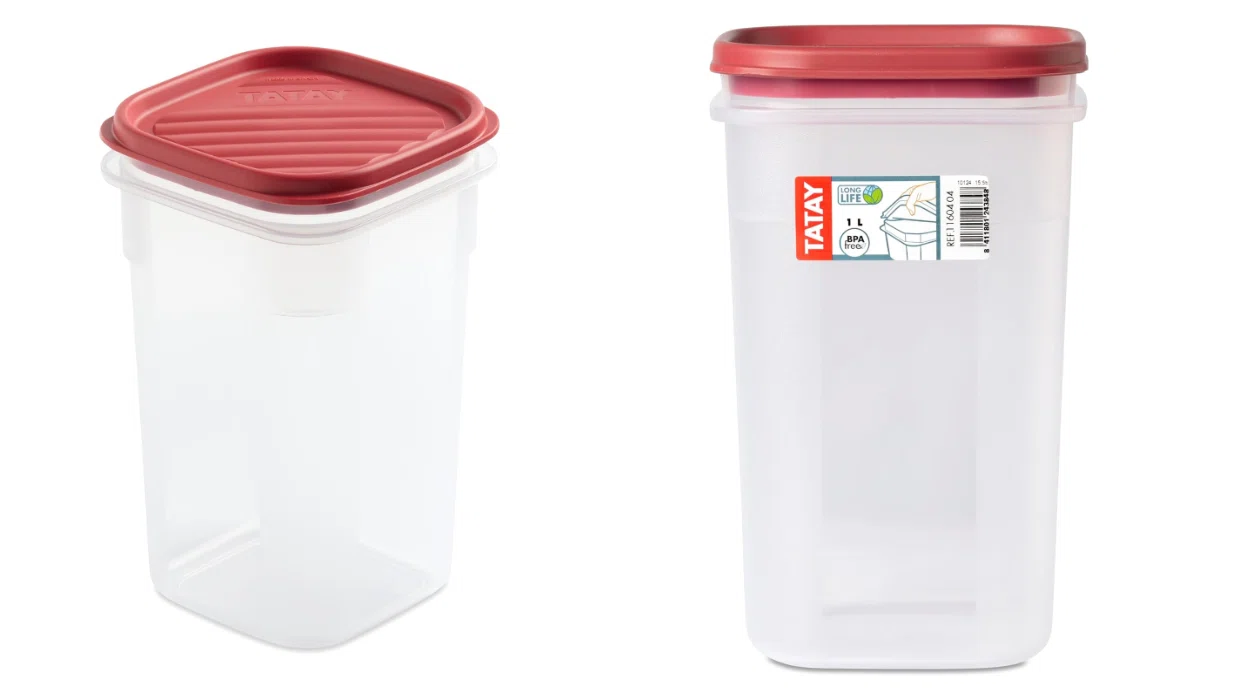 Tupper hermético Tatay de 1L con tapa a presión, ideal para alimentos por sólo 3,69€ (-54%)