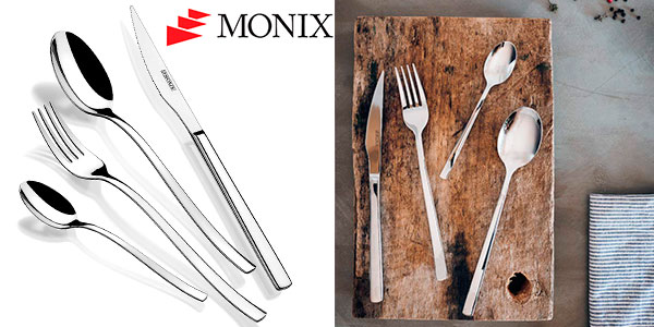 Chollo Cubertería de 24 piezas Monix Génova en acero inoxidable por sólo 23,69€ con envío gratis (-50%)