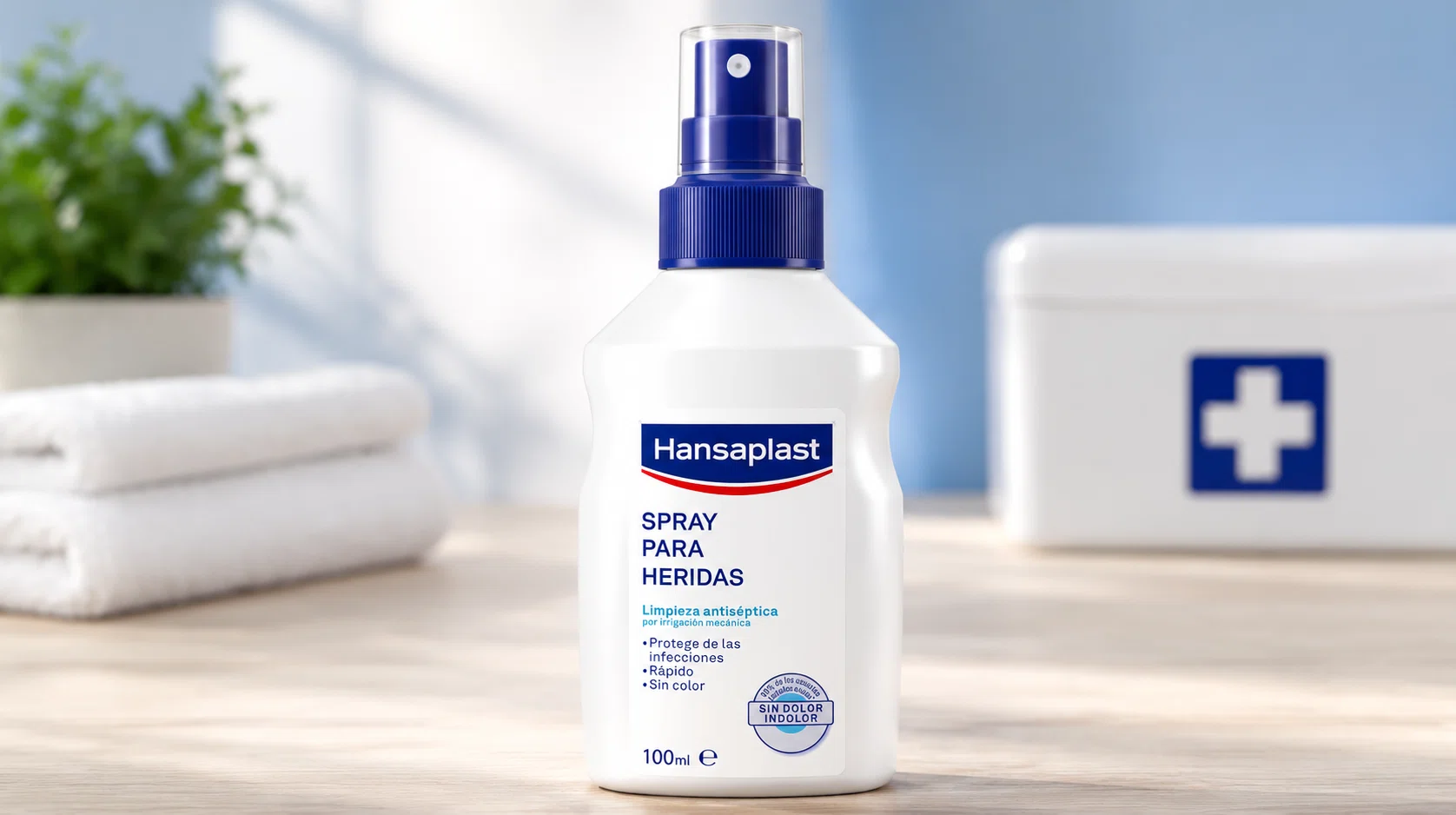 Spray para heridas Hansaplast 100 ml para limpieza antiséptica sin dolor por sólo 3,50€ (-34%)