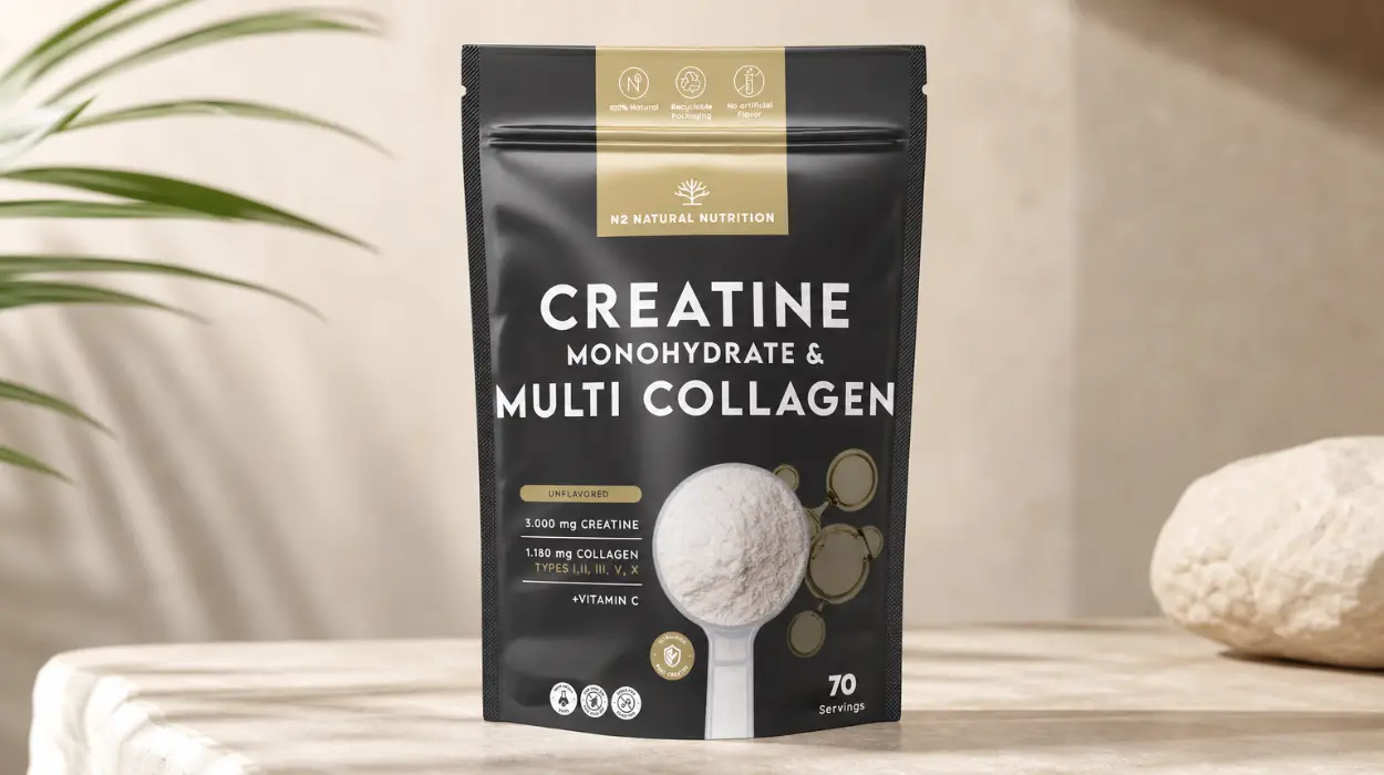 Refuerza músculos y articulaciones con la creatina y colágeno hidrolizado de N2 Natural Nutrition por sólo 13,95€ (-44%)