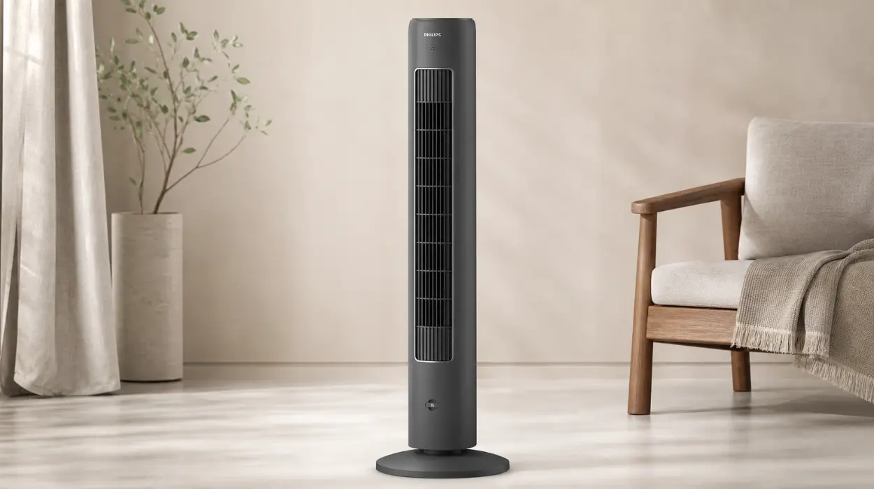 Ventilación potente y silenciosa: Ventilador de torre Philips Serie 5000 de 105 cm con mando por sólo 75,24€ con envío gratis (-25%)