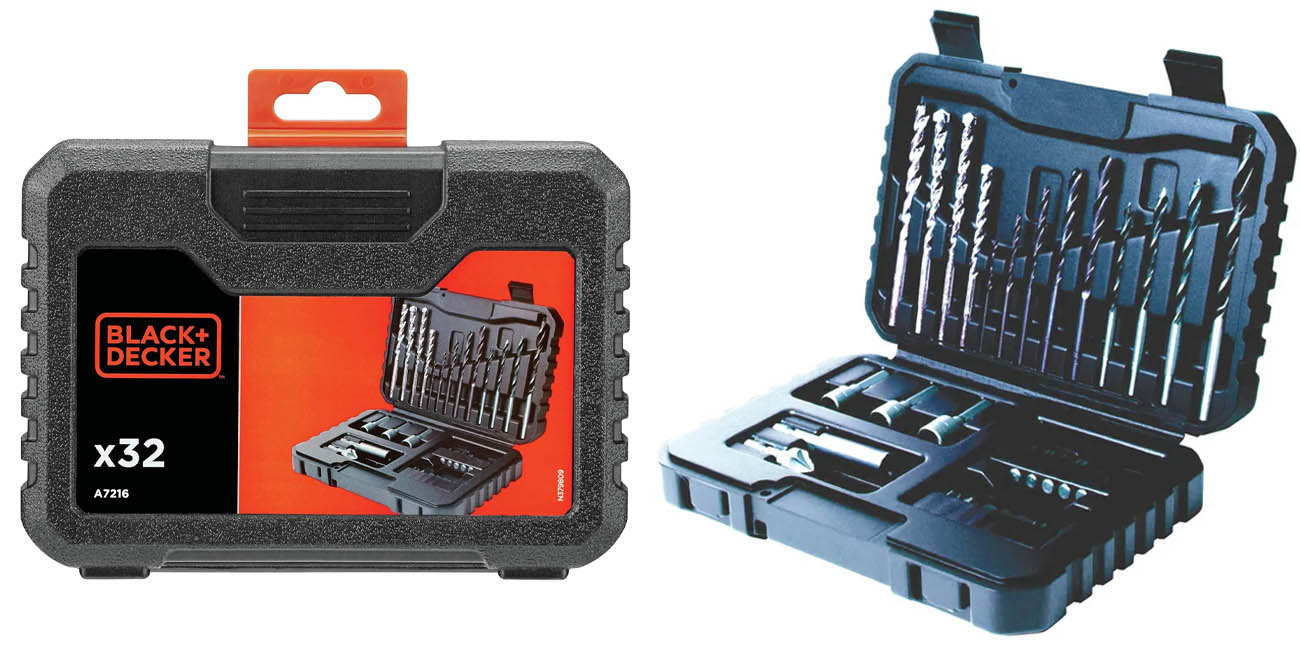 Chollo Kit de 32 piezas Black+Decker A7216-XJ para taladrar y atornillar por sólo 9,23€ (-57%)