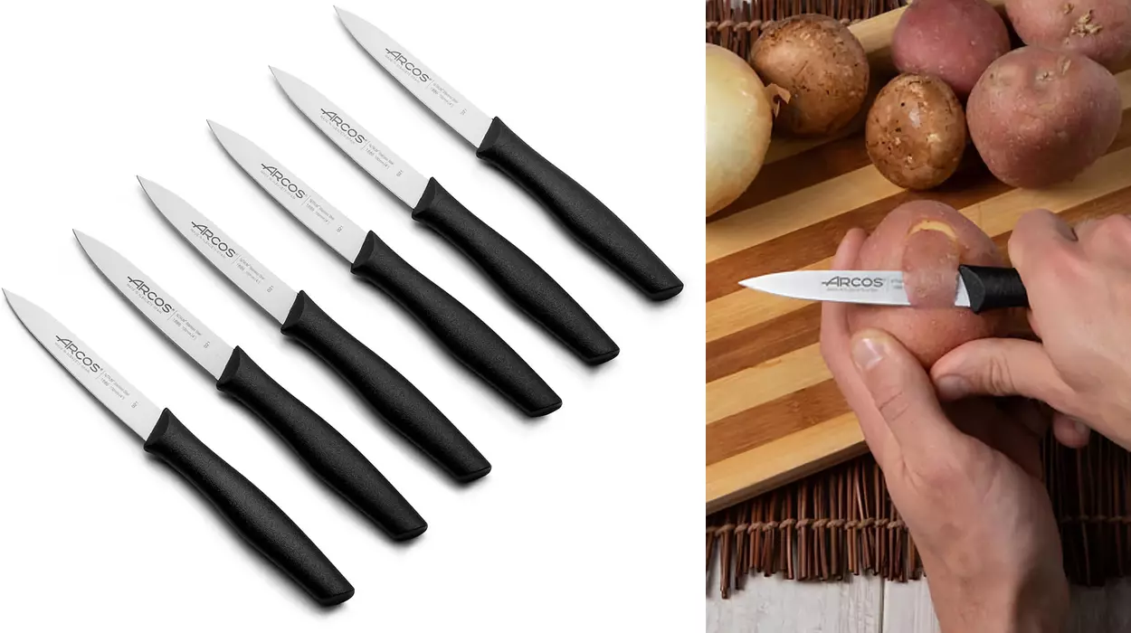 Chollo Pack de 6 cuchillos Arcos Nova con hoja de acero de 100 mm por sólo 11,27€ (-42%)