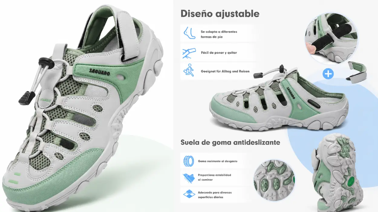 Sandalias de trekking SAGUARO para hombre con puntera cerrada y suela antideslizante por sólo 34,71€ con envío gratis (-19%)