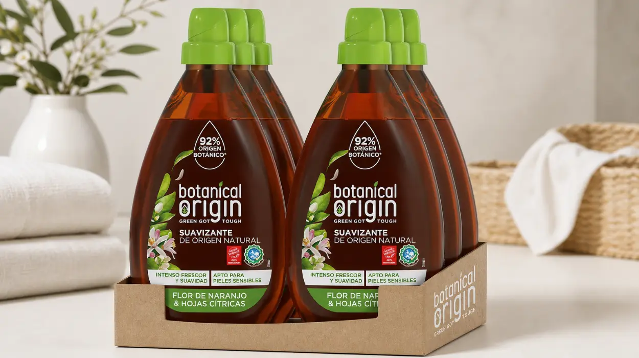 Ropa suave para toda la familia con el Pack x6 Suavizante ecológico Botanical Origins para pieles sensibles (270 lavados) por sólo 17,99€ (-48%)