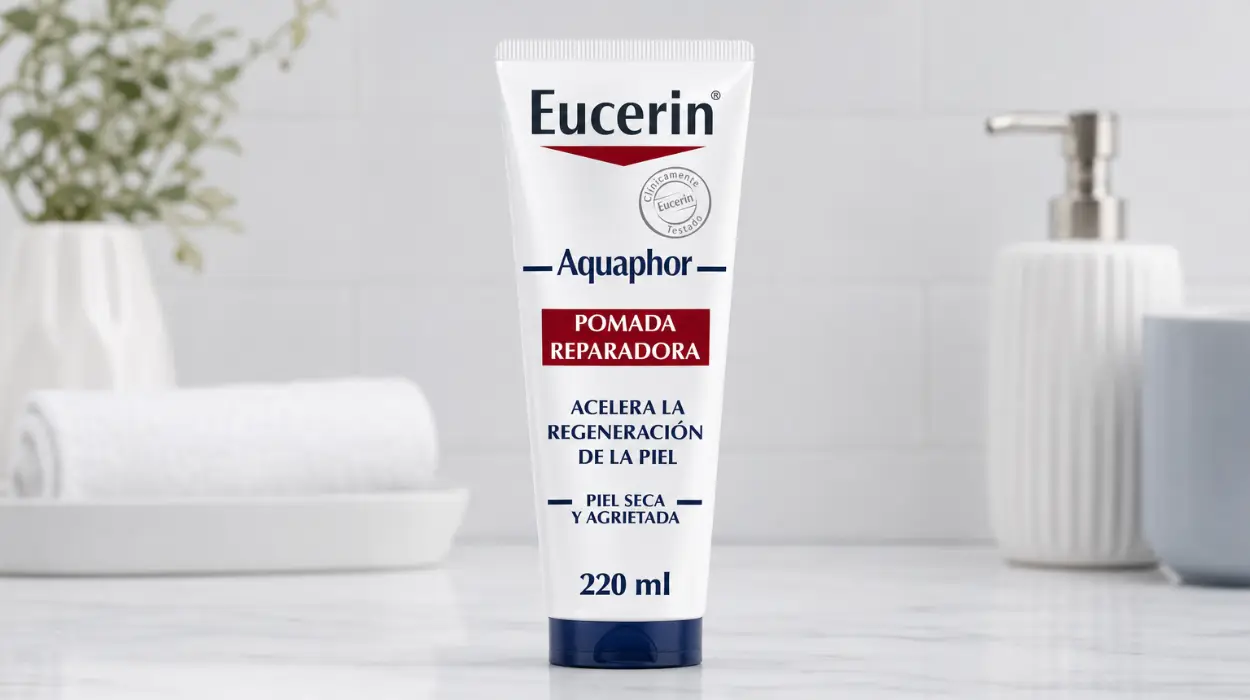Reparación y alivio eficaz para piel seca y agrietada: Pomada Eucerin Aquaphor 220 ml, sin perfume por sólo 14,41€ (-45%)