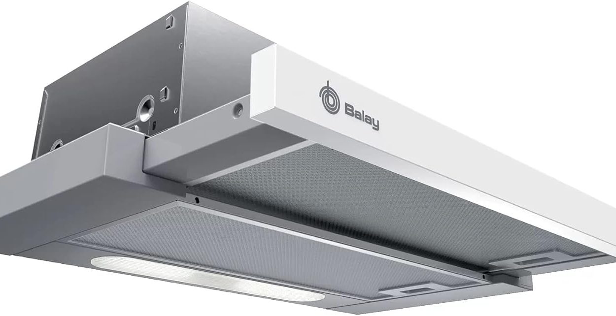 Campana telescópica Balay de 60 cm en acero inoxidable y blanco con 3 niveles de potencia por sólo 72€ con envío gratis (-44%)