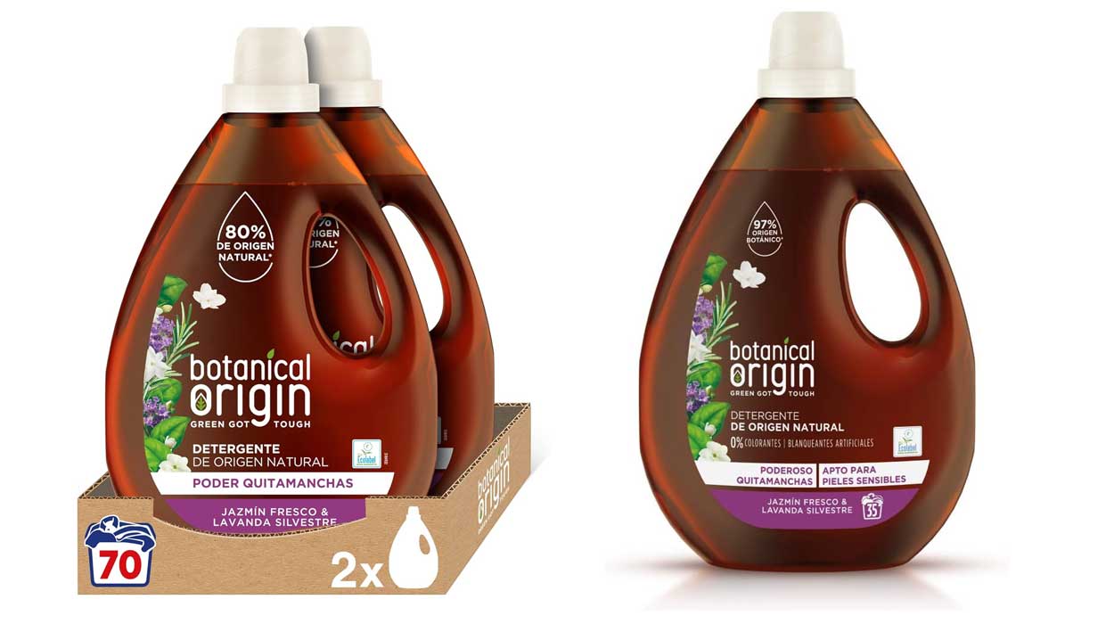 Chollo Pack x2 Detergente ecológico Botanical Origin Jazmín & Lavanda (70 lavados en total) por sólo 16,99€ (-40%)