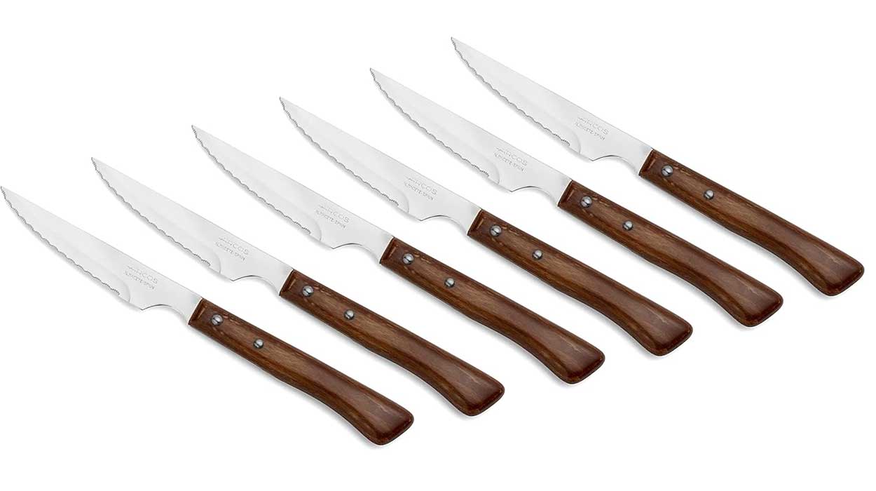 Chollo Juego de 6 Cuchillos chuleteros Arcos por sólo 17,69€ (45% de descuento)
