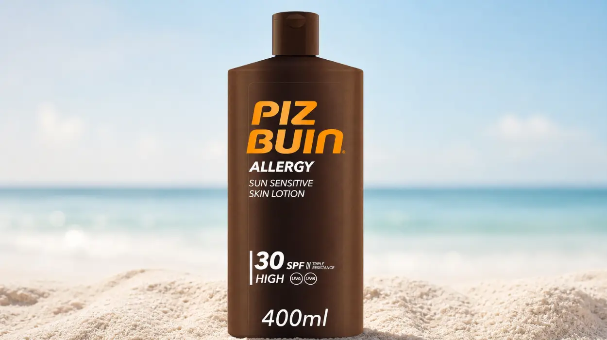Protector solar PIZ BUIN Allergy SPF 30, 400 ml, para pieles sensibles por sólo 10,36€ (-51%)