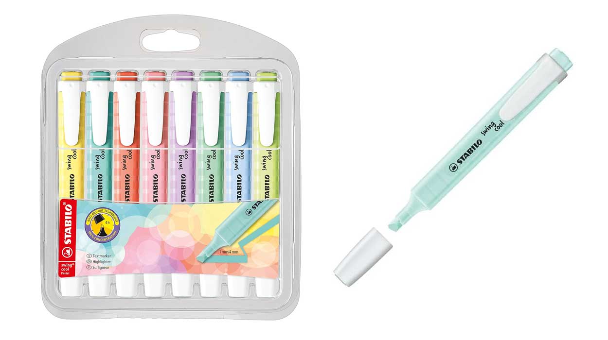 Chollo Set de 8 marcadores fluorescentes Stabilo Swing Cool por sólo 6,29€ (-52%)