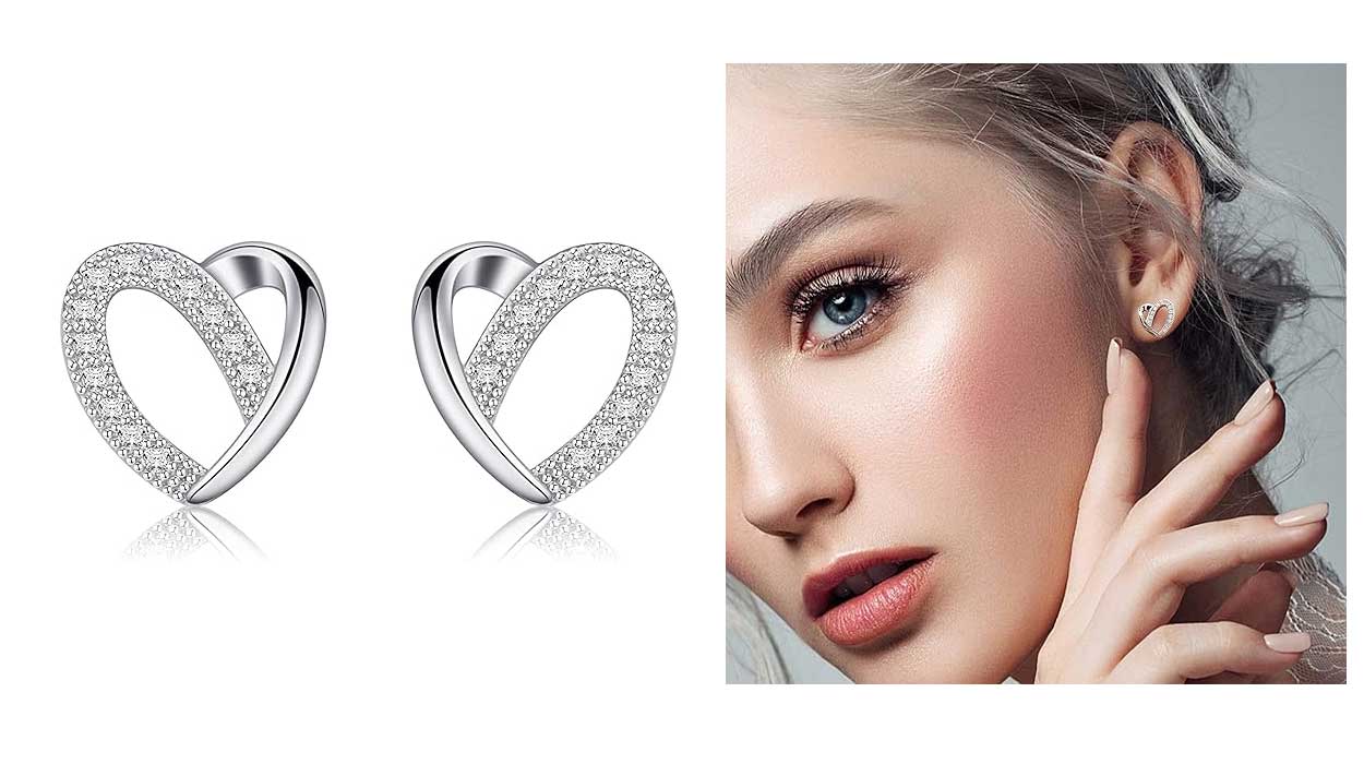 Chollo Pendientes de corazón Jewlldeen “Me gustas” de plata de ley 925 por sólo 10,39€ con cupón (-45%)