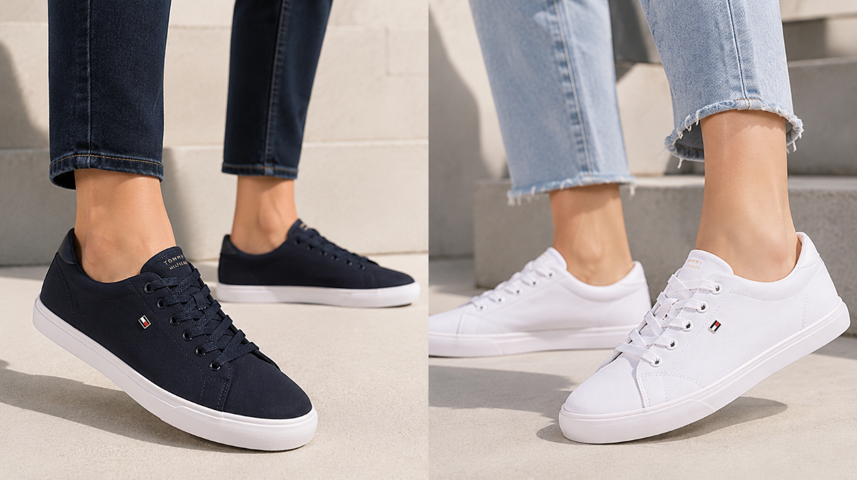 Zapatillas Tommy Hilfiger TH Low Profile Vulc Canvas para mujer por sólo 27,95€ con envío gratis (-60%)