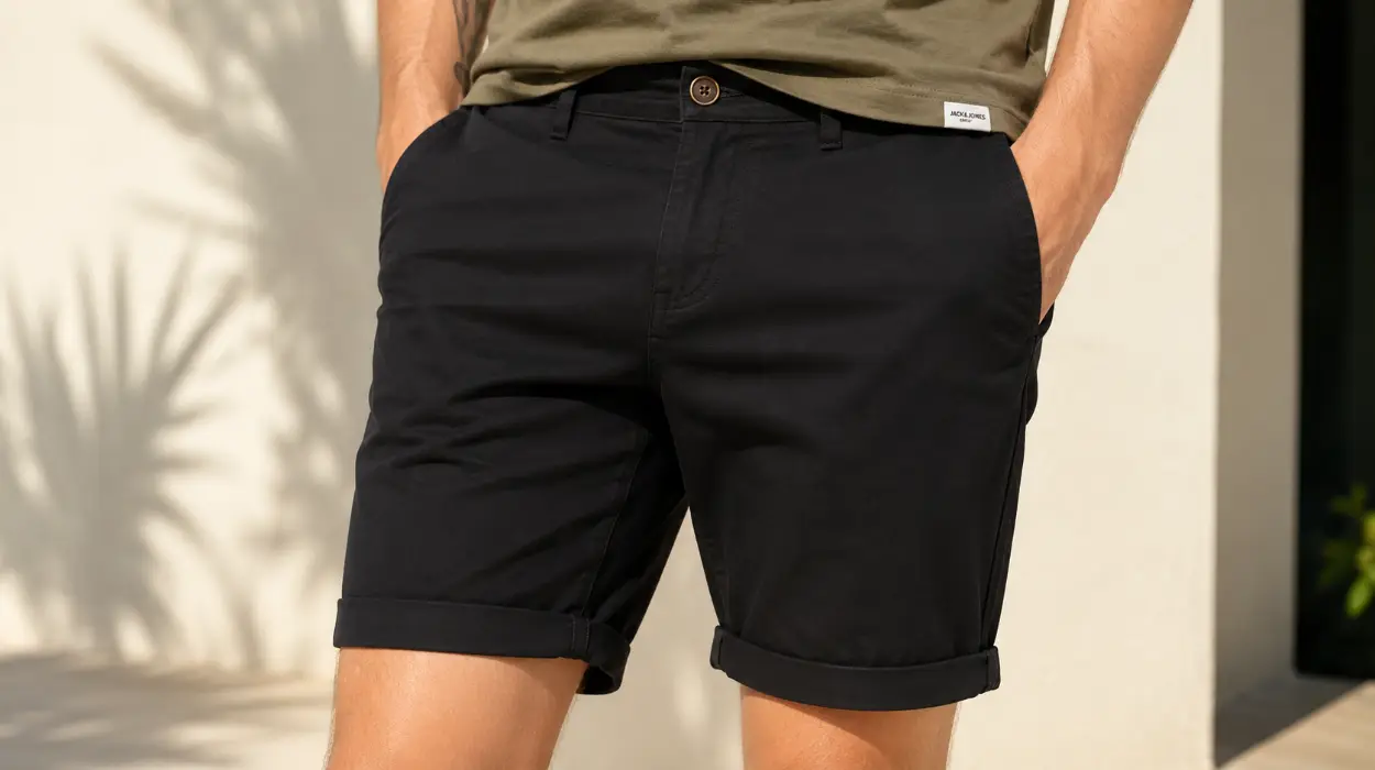 Ajuste perfecto con los pantalones cortos chinos JACK & JONES Jjibowie para hombre por sólo 19,89€ (-43%)