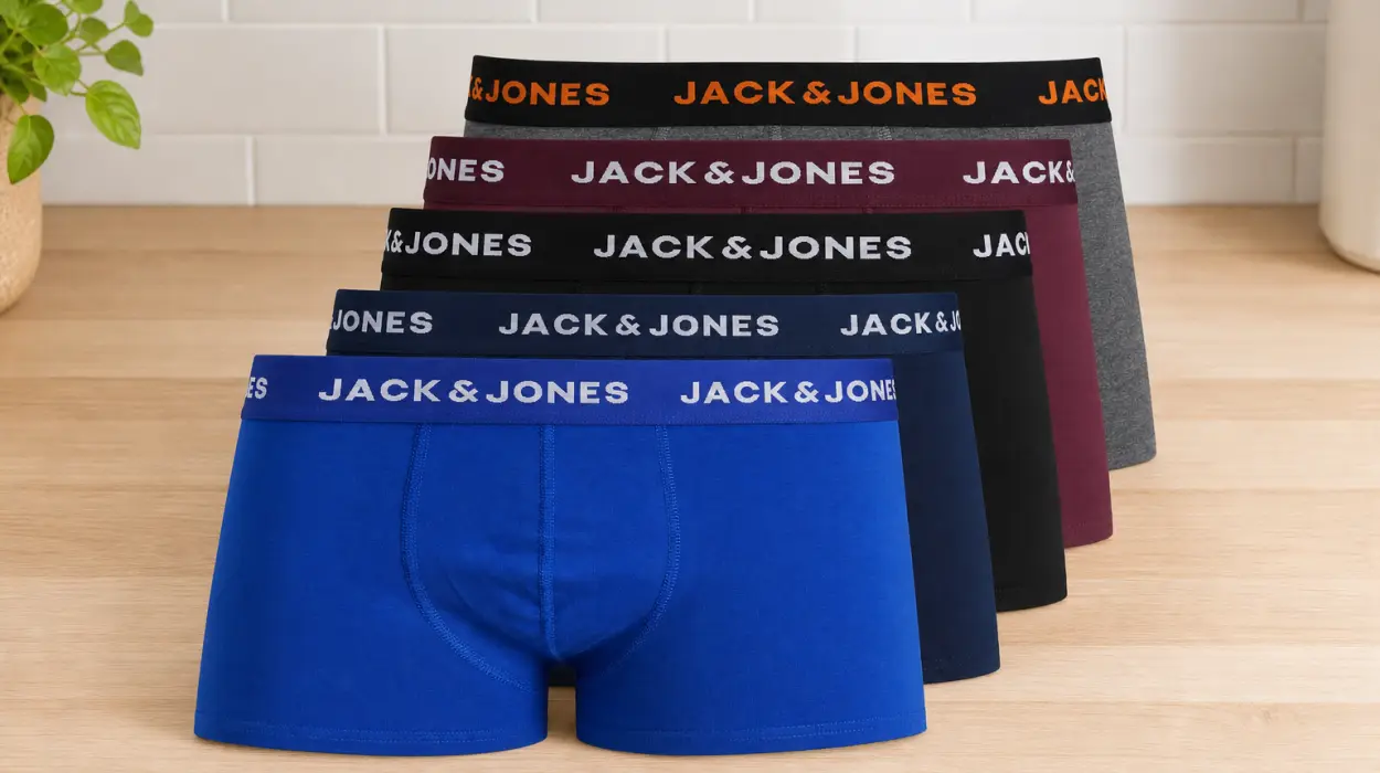 Pack de 5 bóxers Jack & Jones Jacblack para hombre en varios colores por sólo 20,47€ (-49%)