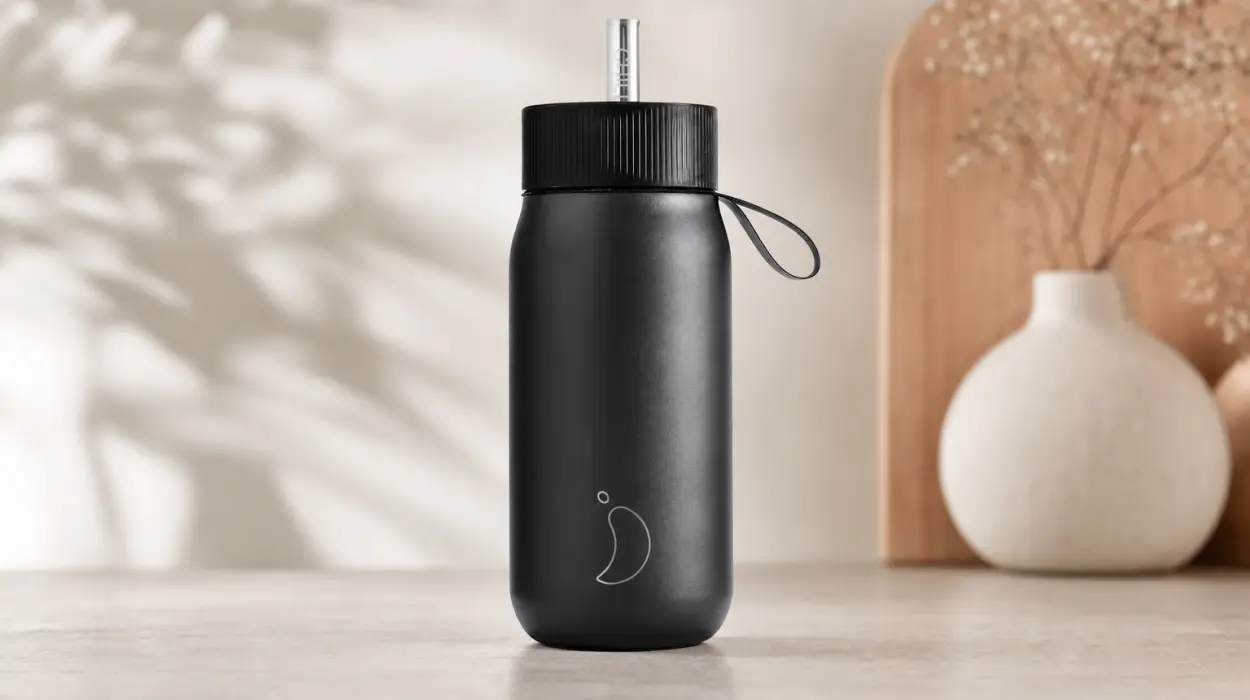 Vaso Chilly’s Switch 750 ml de acero inoxidable con pajita incorporada, perfecto para batidos y tés por sólo 18,50€ (-61%)