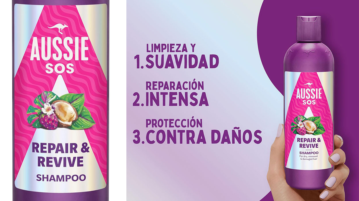 Chollo Champú reparador vegano Aussie SOS Repair & Revive de 300 ml por sólo 3,54€ con cupón (-56%)