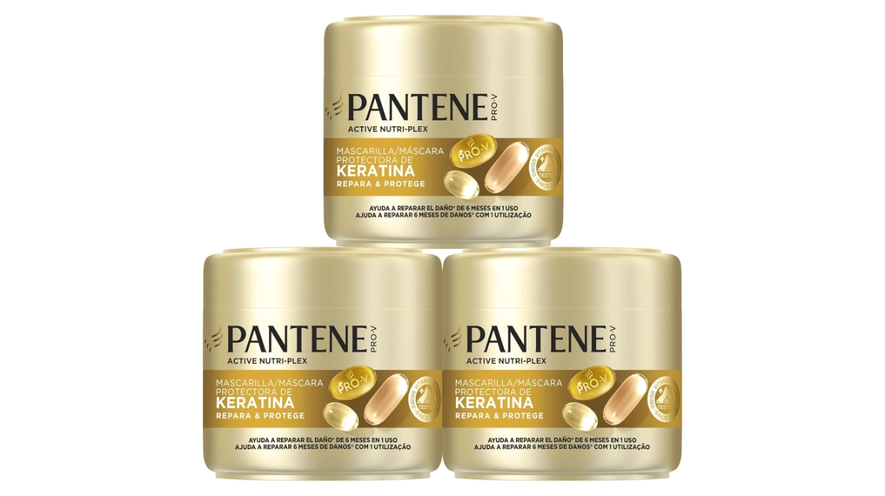 Chollo Pack x3 Mascarilla Protectora De Keratina Pantene Pro-V Repara y Protege de 300 ml por sólo 8,88€ (-41%) ¡3€ cada una!