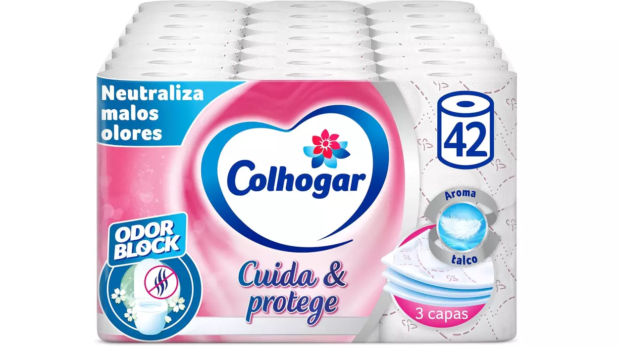 Chollo Pack x42 rollos de papel higiénico Colhogar Protect Cuida & Protege Odor Block por sólo 18,90€ (-41%) ¡Top ventas!