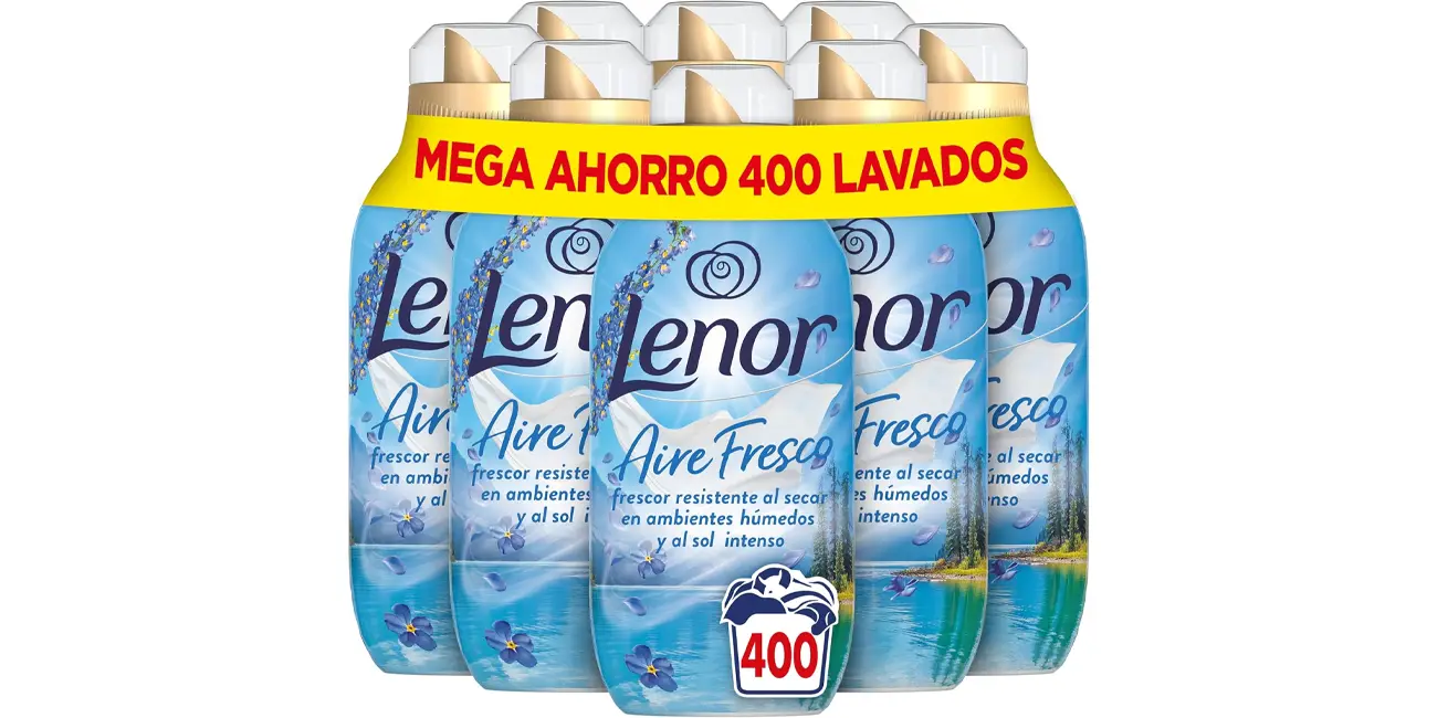 Chollo Pack 8x suavizante Lenor Frescor Alpino de 50 lavados cada uno por sólo 19,99€ (-49%)