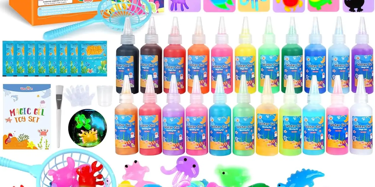 Peques entretenidos durante horas: Este set mágico de geles de agua con un montón de accesorios para crear figuras fosforescentes está a un precio buenísimo