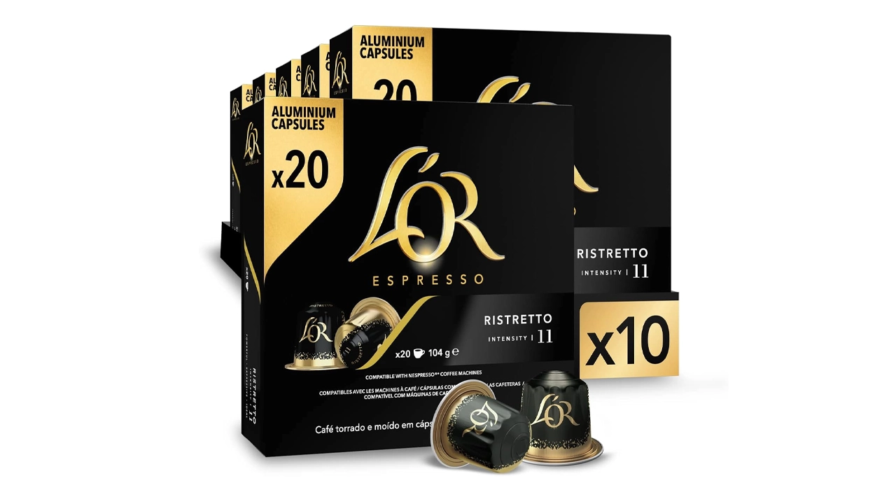 Llévate 200 cápsulas de café L’Or Espresso Ristretto con un 40% de descuento en Amazon (0,25€ la cápsula)