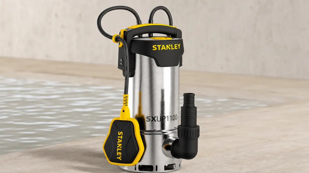Bomba sumergible Stanley para extraer aguas sucias de 1100W con interruptor flotante por sólo 66,40€ con envío gratis (-42%)