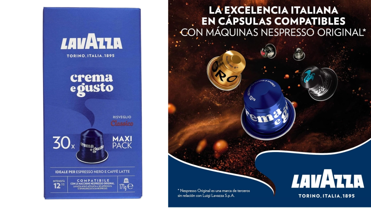 Chollo Pack de 30 cápsulas Café Lavazza Crema e Gusto Classico por sólo 6,79€ (-48%) ¡0,23€ cada una!