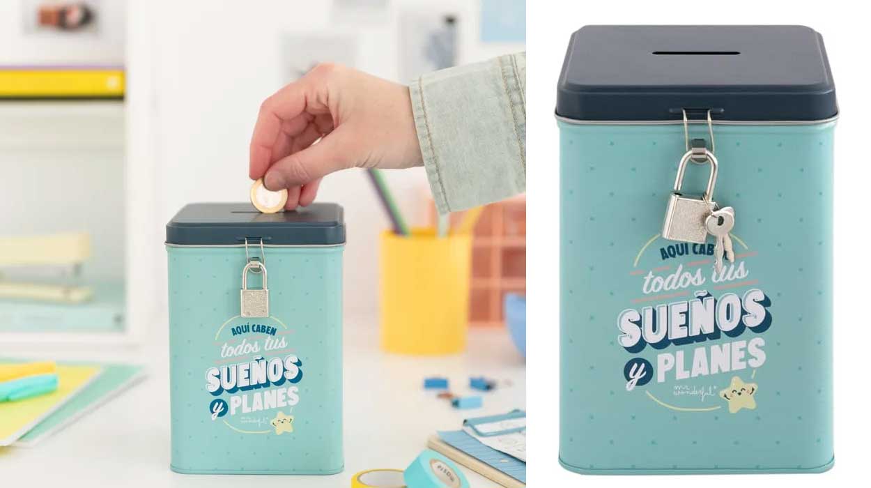 Chollo Hucha Mr.Wonderful “Aquí caben todos tus planes y sueños” por sólo 4,70€ (-30%)