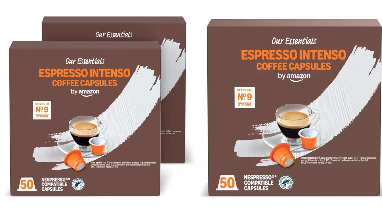 Chollo Pack x100 Cápsulas Intenso by Amazon compatibles con Nespresso por sólo 10,44€ (-20%) ¡Sólo 0,10€ cada una!