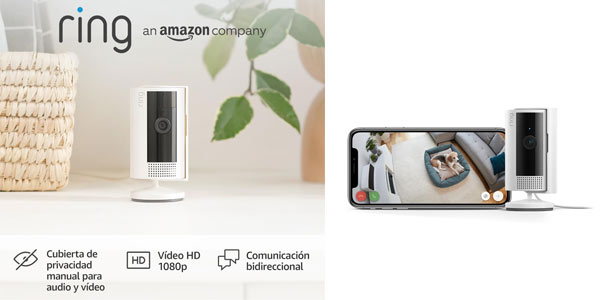 Chollo Cámara Ring Indoor 2ª generación de Amazon por sólo 24,99€ con envío gratis (50% de descuento)