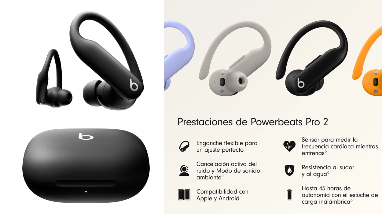 Chollo Auriculares Bluetooth Beats Powerbeats Pro 2 con chip H2 de Apple por sólo 199€ con envío gratis (-34%)