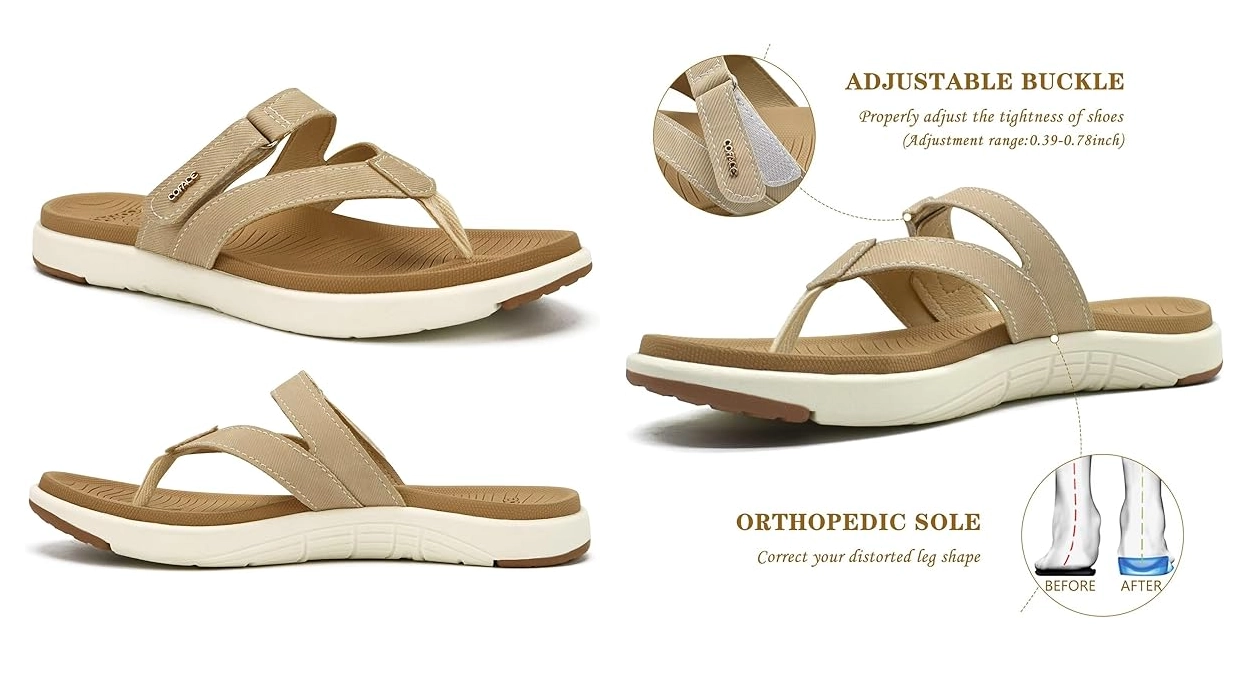 Pies descansados todo el verano: Estas sandalias con suela ortopédica están disponibles en 9 colores a un precio arrollador