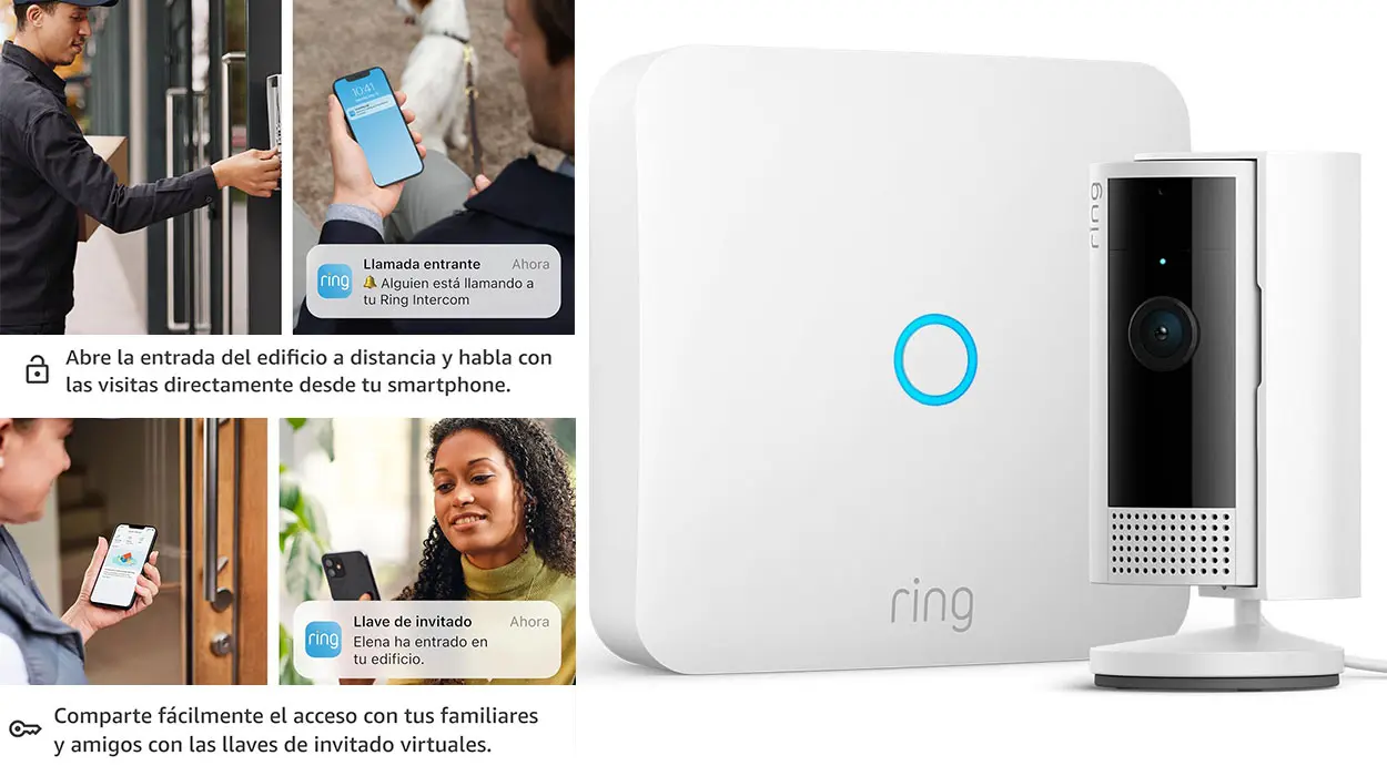 Chollo Ring Intercom de Amazon + Ring Indoor Camera por sólo 31,99€ con envío gratis (-75%)