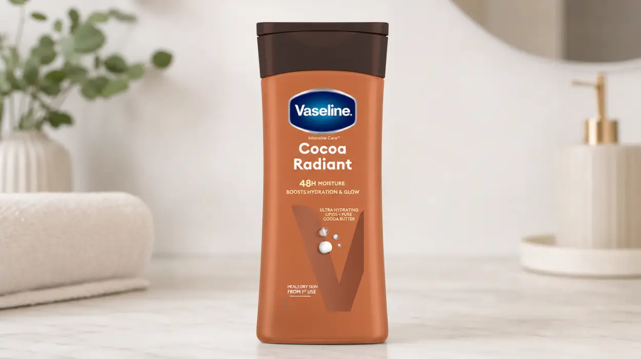 Pack x2 Loción corporal Vaseline Intensive Care Cocoa Radiant para piel seca y radiante de 200 ml por sólo 3,87€ (-62%)