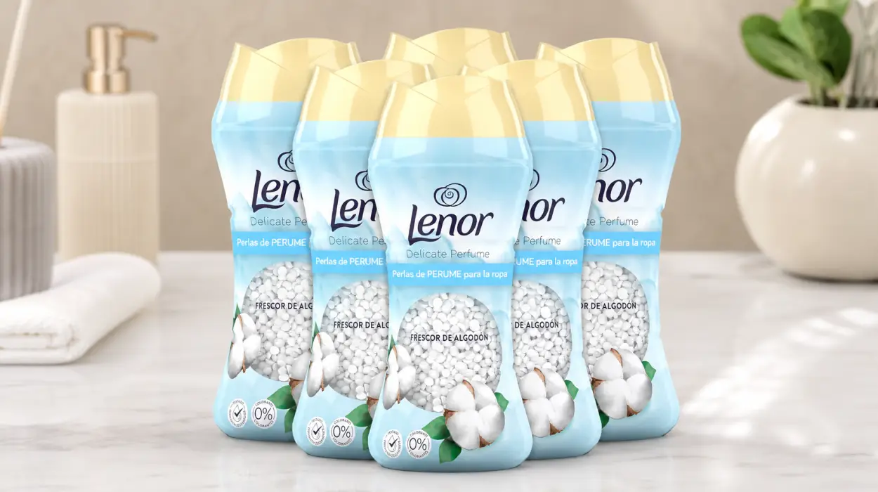 Pack x96 Perlas de perfume Lenor UNstoppables con fragancia frescor de algodón por sólo 22,99€ (-36%)