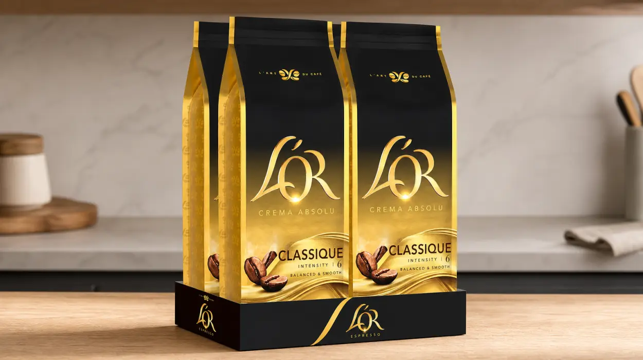 Pack x4 Café en grano natural L’OR Espresso Classique intensidad 6 (2kg en total), ideal para todas las cafeteras por sólo 35,73€ con envío gratis (-44%)