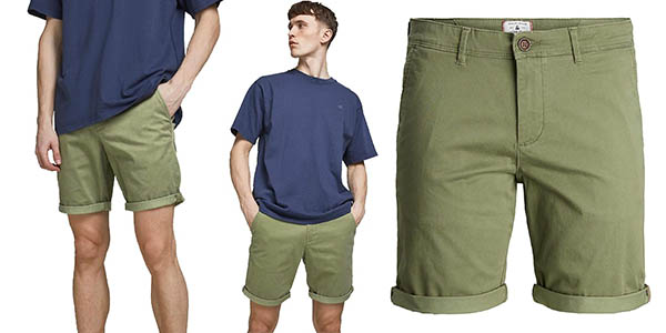 Chollazo Pantalones cortos chinos Jack & Jones Bowie para hombre por sólo 15€ (-57%) ¡Bajada brutal!