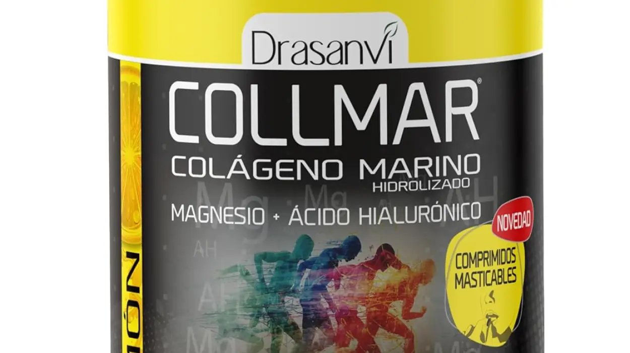 Comprimidos masticables de Drasanvi Collmar con colágeno marino, magnesio, vitamina C y ácido hialurónico. Sabor limón por sólo 11,75€ (-56%)