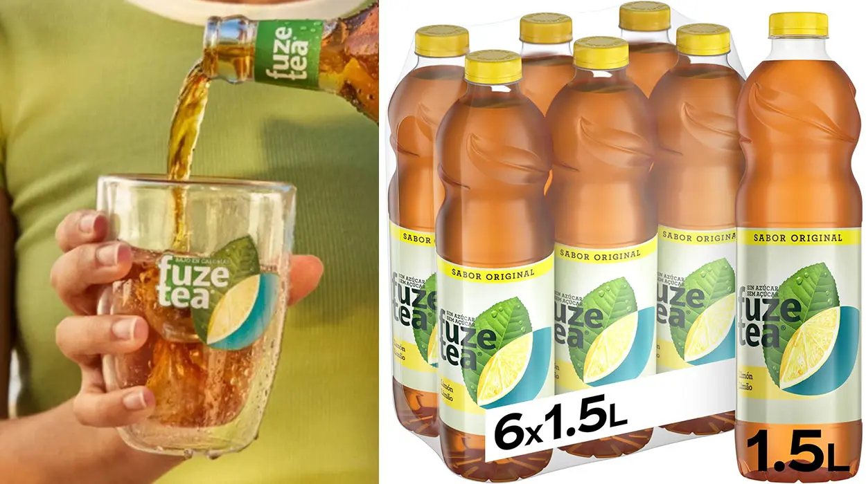 Chollo Pack x12 Fuze Tea Limón sin azúcar de 1,5 litros por sólo 11,13€ con 2×1 (-53%) ¡0,93€ la unidad!