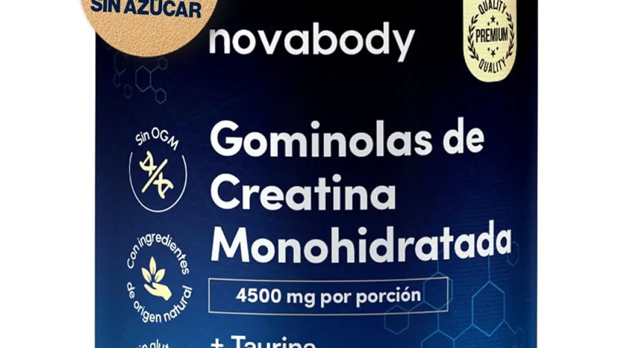 Gominolas veganas de creatina monohidrato 4500 mg con taurina, magnesio y vitamina C para mejorar fuerza y recuperación por sólo 17,99€ (-40%)