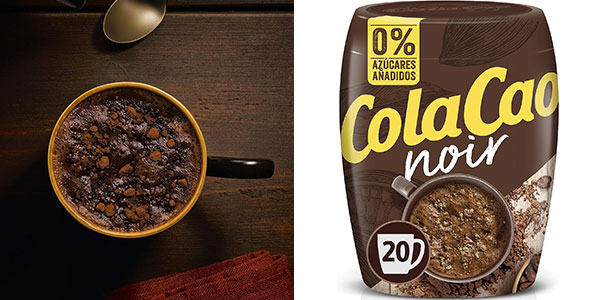 Chollo Pack x2 botes de ColaCao Noir de 300 g por sólo 6,16€ con 2×1 (-53%) ¡3,08€ cada uno!